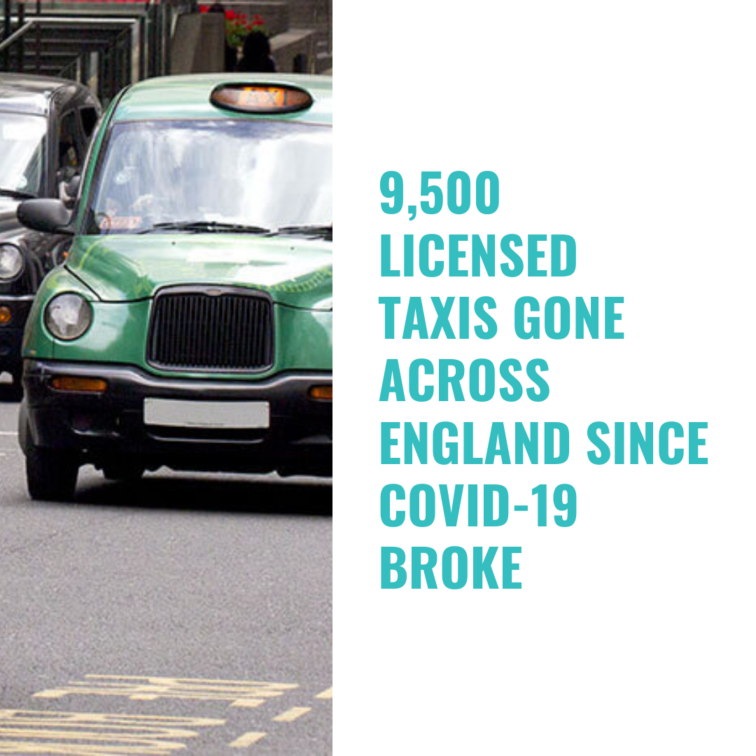 9,500 Licensed Taxis gone across England