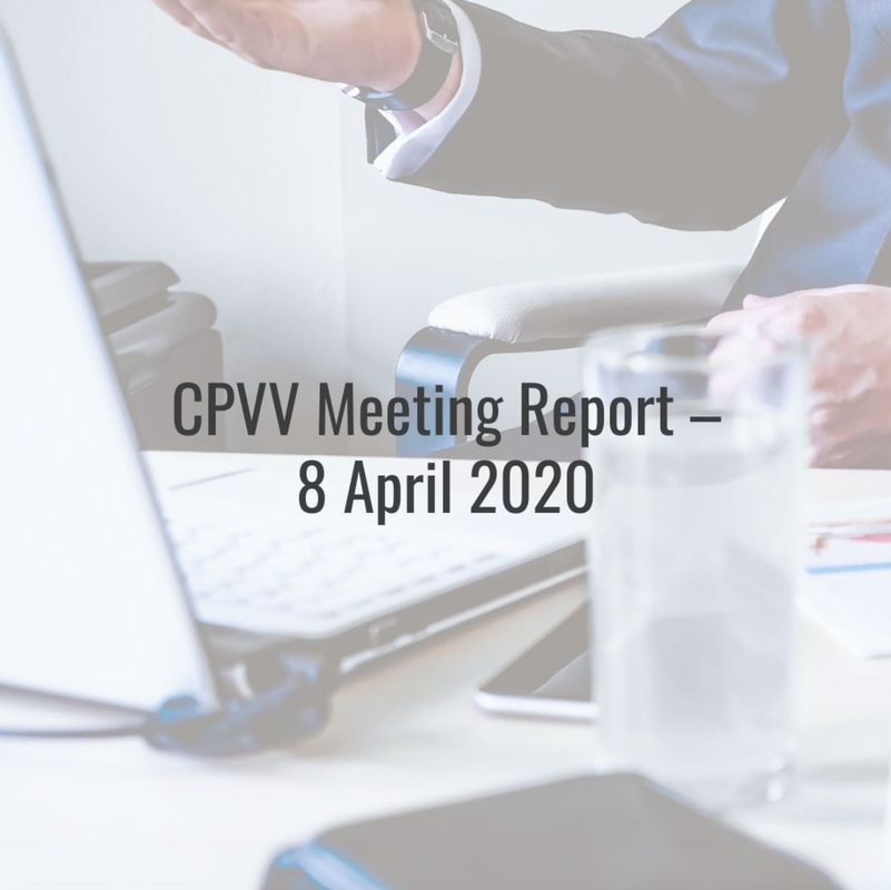 CPVV Meeting Report - 8 April 2020