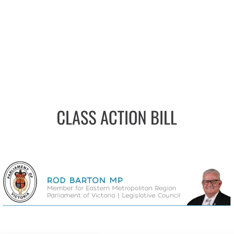 CLASS ACTION BILL – Good for People, good for “good” Businesses says Barton
