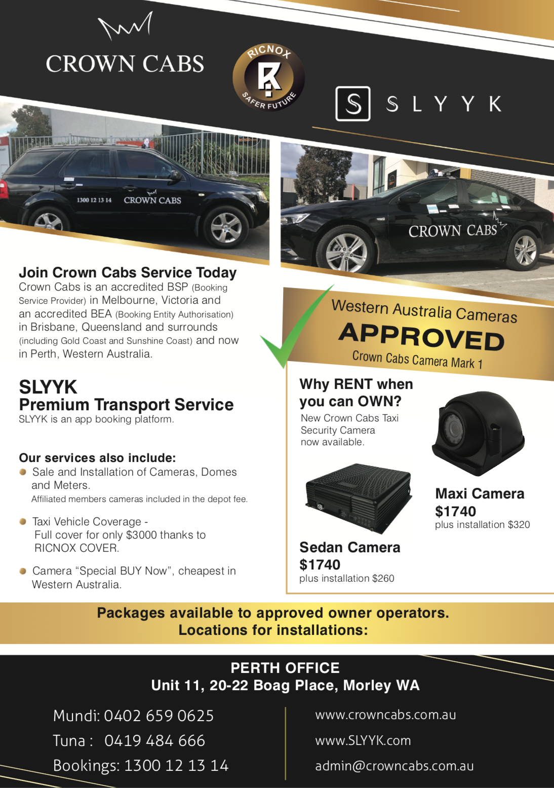 Crown Cabs & SLYYK